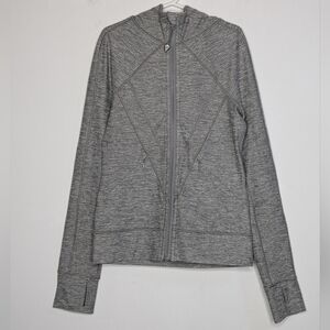 Ivivva By Lululemon Grey Long Sleeve Workout Exercise Zip Up Hoodie 8